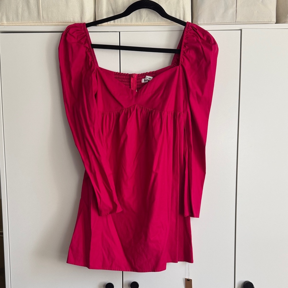 Reformation Magenta Babydoll dress